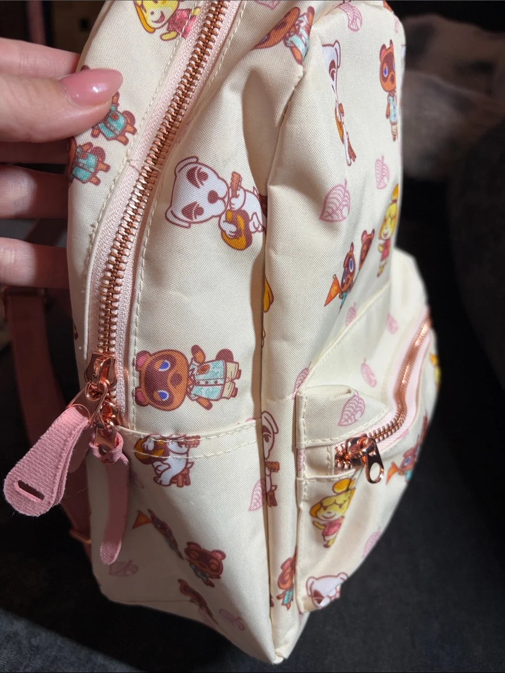 Animal Crossing Mini Backpack in Light Pink